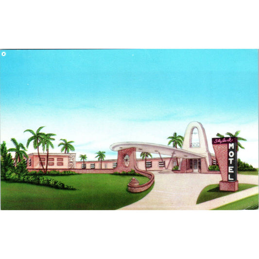 Skylark Motel F.H. Bolton Perry Florida - Original Postcard TJ7-RP2