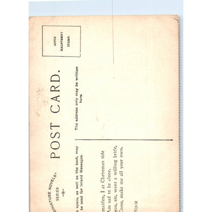 Miniature Novels Series Christmas Card Victorian Girl Original Postcard TK1-P12