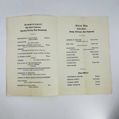 1920 Montclair High School Ministrare Graduation Commencement Program NJ D4