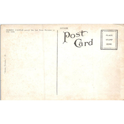 Side View - Morro Castle Across the Bay Havana Cuba Original Postcard TK1-P16