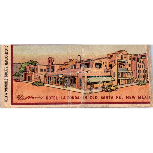 Fred Harvey Hotel La Fonda Santa Fe New Mexico Advertising Matchbook SA9-M4