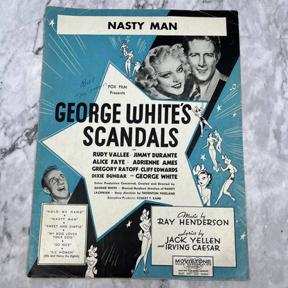 Vintage Sheet Music 1934 Nasty Man George Whites Scandals TH1