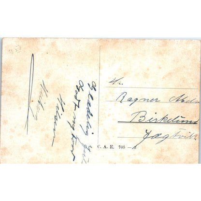 Boys Skiing in Norway c1910s Original Postcard P2-9