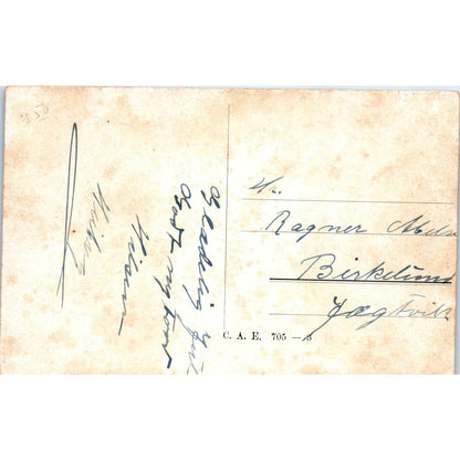 Boys Skiing in Norway c1910s Original Postcard TK1-23