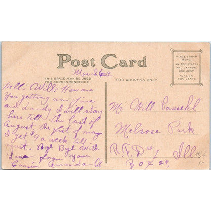 A Trip in Farmland Illustration 1909 Postcard P2-5