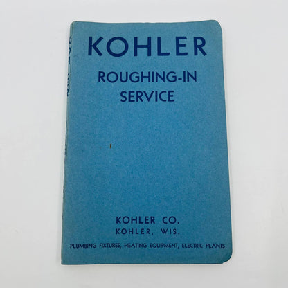 1941 Kohler Roughing-In Service Manual Plumbing Fixtures Heating Equipment TD8