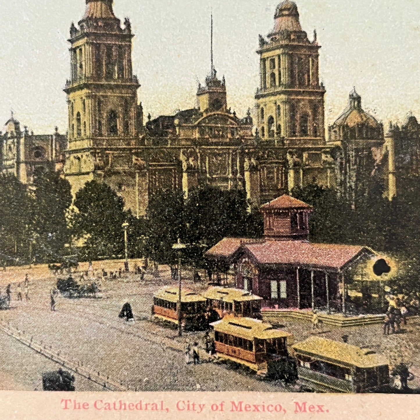 The Cathedral - Mexico City, Mexico Antique Stereoview Card H2-3