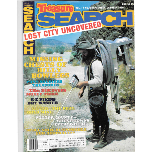 Treasure Search Magazine 1986 Sept/Oct Metal Detecting Gold Diamonds M2