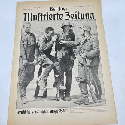 WWII Berliner Illustrated German Newspaper Oct 23 1941 Soviet Combat FL3