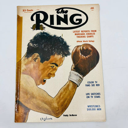 1954 June - The Ring Boxing Magazine – Paddy DeMarco Cover Rocky Marciano TA5