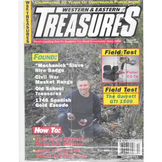 Western & Eastern Treasures Magazine - Treasure Hunting SEALED Oct 1998 M6