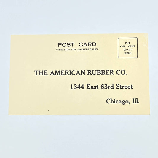 Vintage Postcard Sample Request American Rubber Co. East 63rd St. Chicago IL AC2