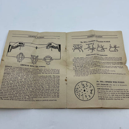 1920 AC Gilbert Puzzle Party Instruction Manual New Haven CT SC5