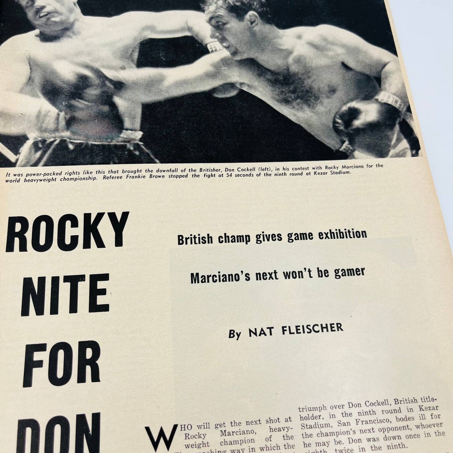 1955 July - The Ring Boxing Magazine – Tony De Marco Cover Marciano-Cockell TA5