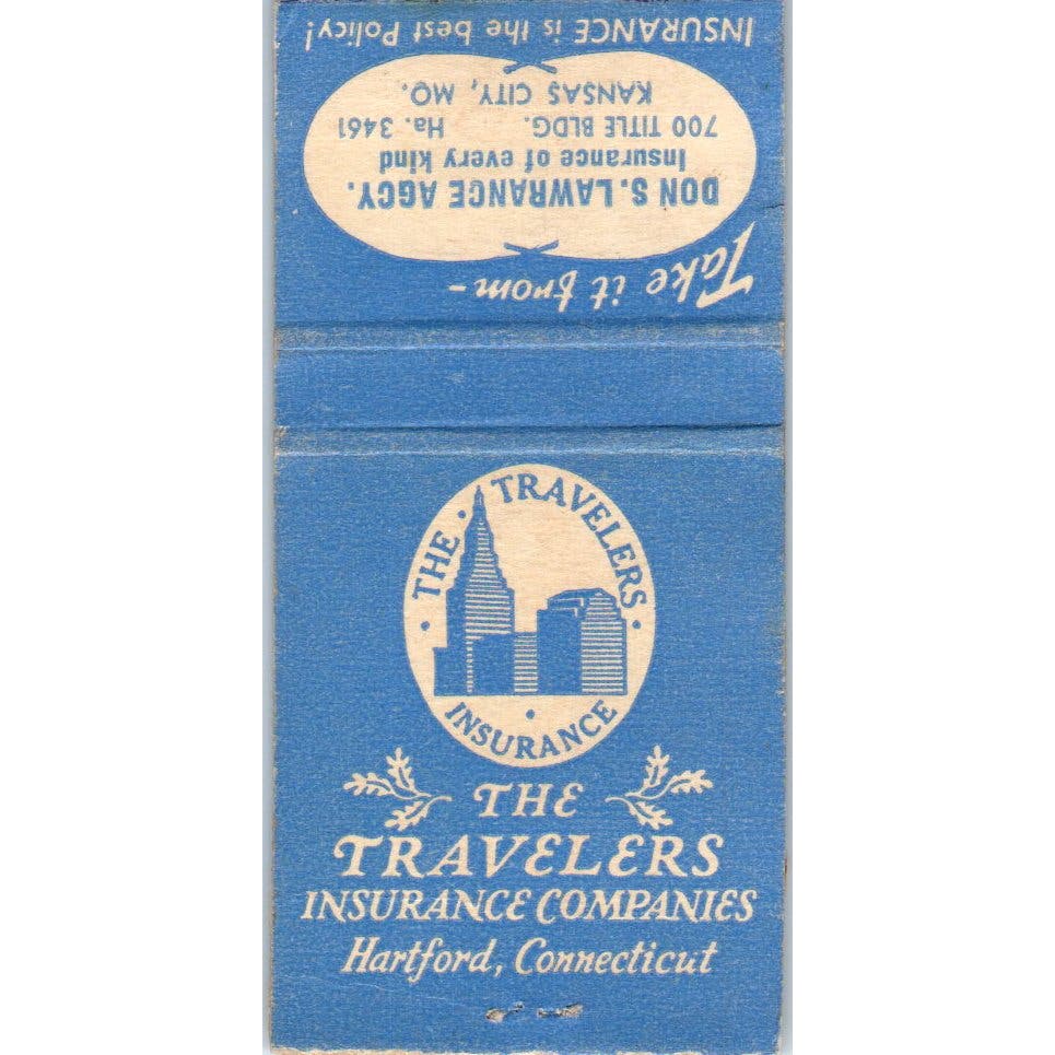 Don S. Lawrence Agency Kansas City MO Advertising Matchbook Cover SA9-M1