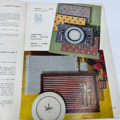 1953 Coats & Clark's Book No.298 Table Magic Place Mats Bottle Cap Crochet TH7
