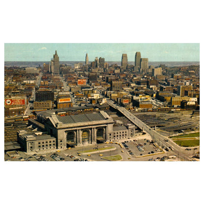 Vintage Postcard - 1952 Union Station and Sky Line Kansas City Missouri TJ7-1