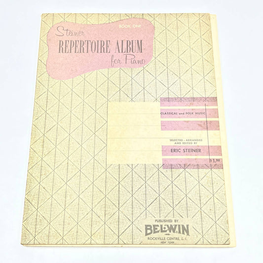 Steiner Repertoire Album for Piano 1958 Sheet Music Song Book 1 Belwin Mill TG4