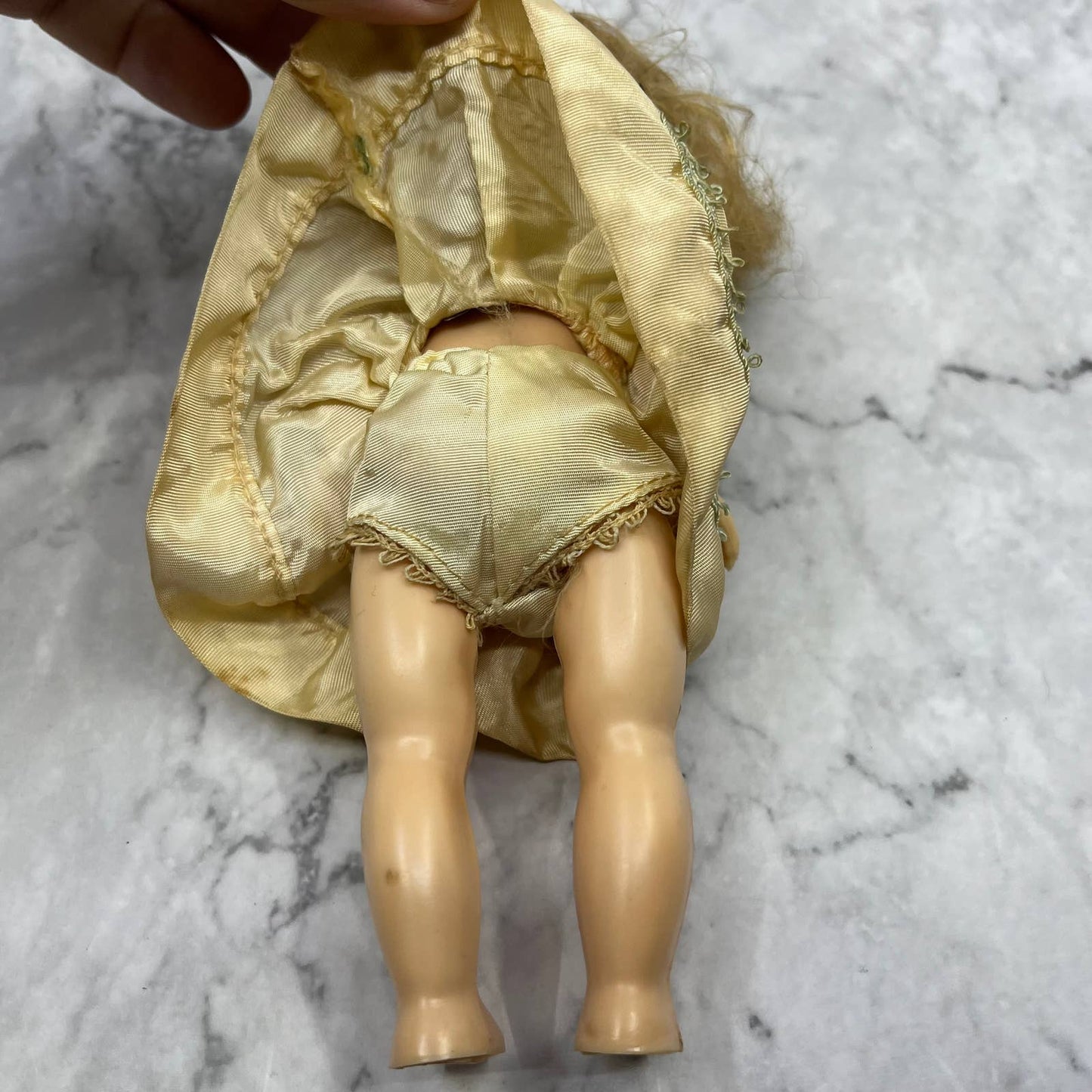 1950's 8" Blonde Hair Blue Eyes Blinking Plastic Doll TB4
