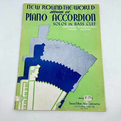 1940s New Round the World Album of Piano Accordion Solos in Bass Clef TE2