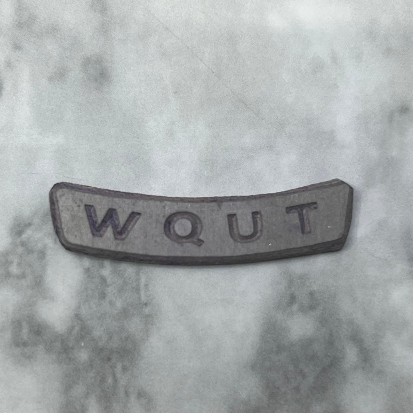 Vintage Letterpress Printers Block Plate TV Radio Call Letters WQUT SE841