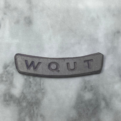 Vintage Letterpress Printers Block Plate TV Radio Call Letters WQUT SE841