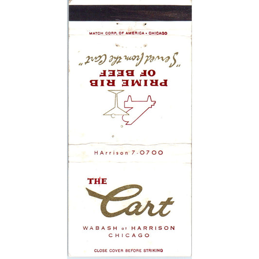 The Cart Wabash at Harrison Chicago Advertising Matchbook Cover MM10-3