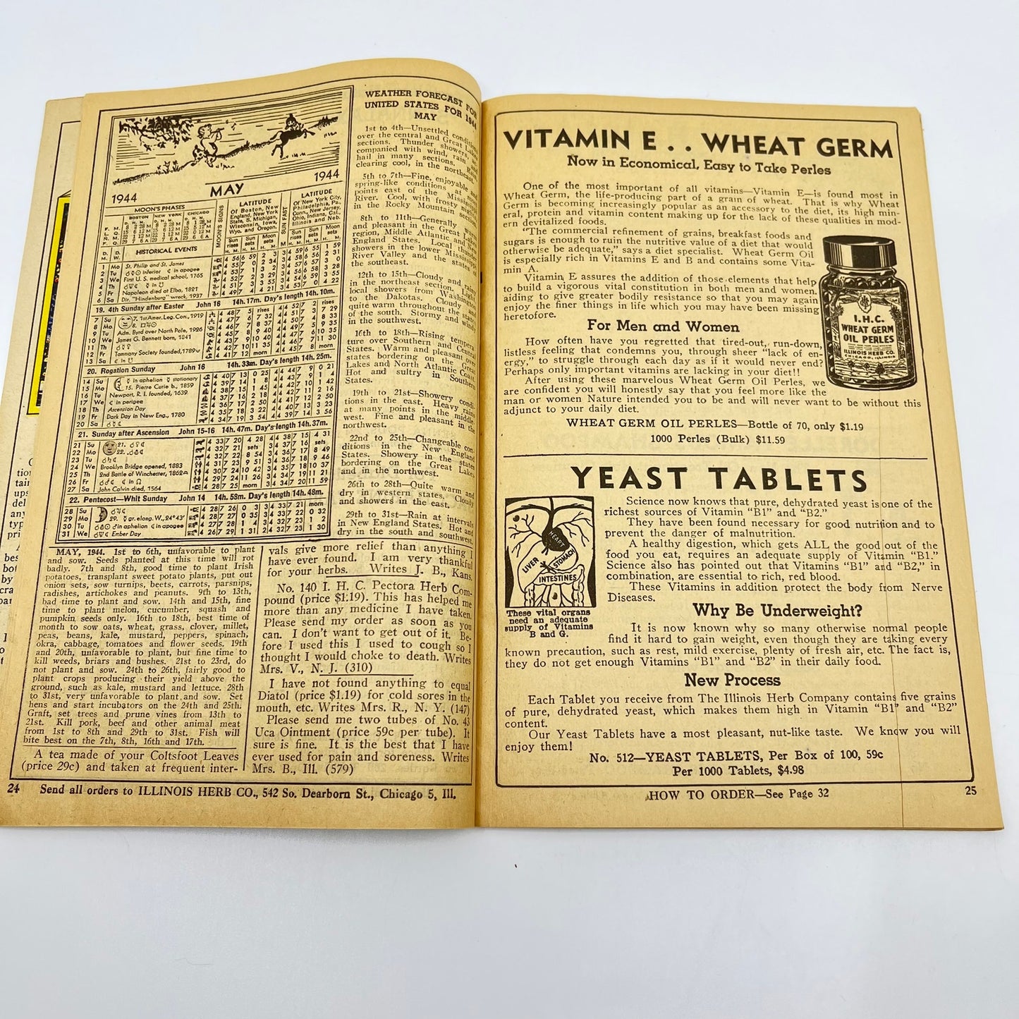 1944 Illinois Herb Co. Healthway Products Quack Medicine L1-4