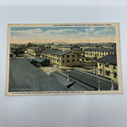 VTG Postcard 1918 Army Cantonment Barracks Camp Zachary Taylor Louisville KY PA1