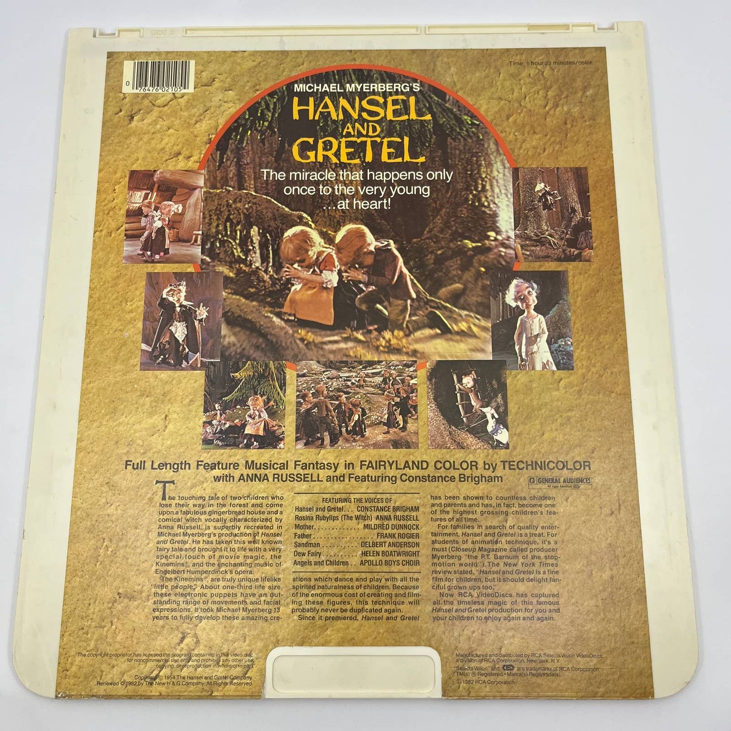 Hansel and Gretel Michael Myerberg RCA SelectaVision - CED VideoDisc TG5