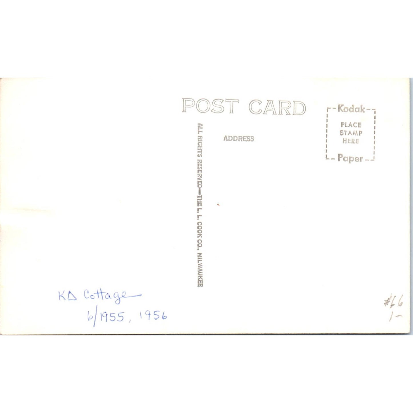 Northway Cottage Bledsoe's Beach Lake James IN 1950s Original Postcard TK1-P12