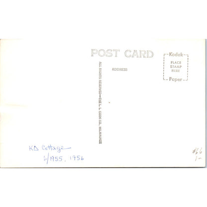 Northway Cottage Bledsoe's Beach Lake James IN 1950s Original Postcard TK1-P12