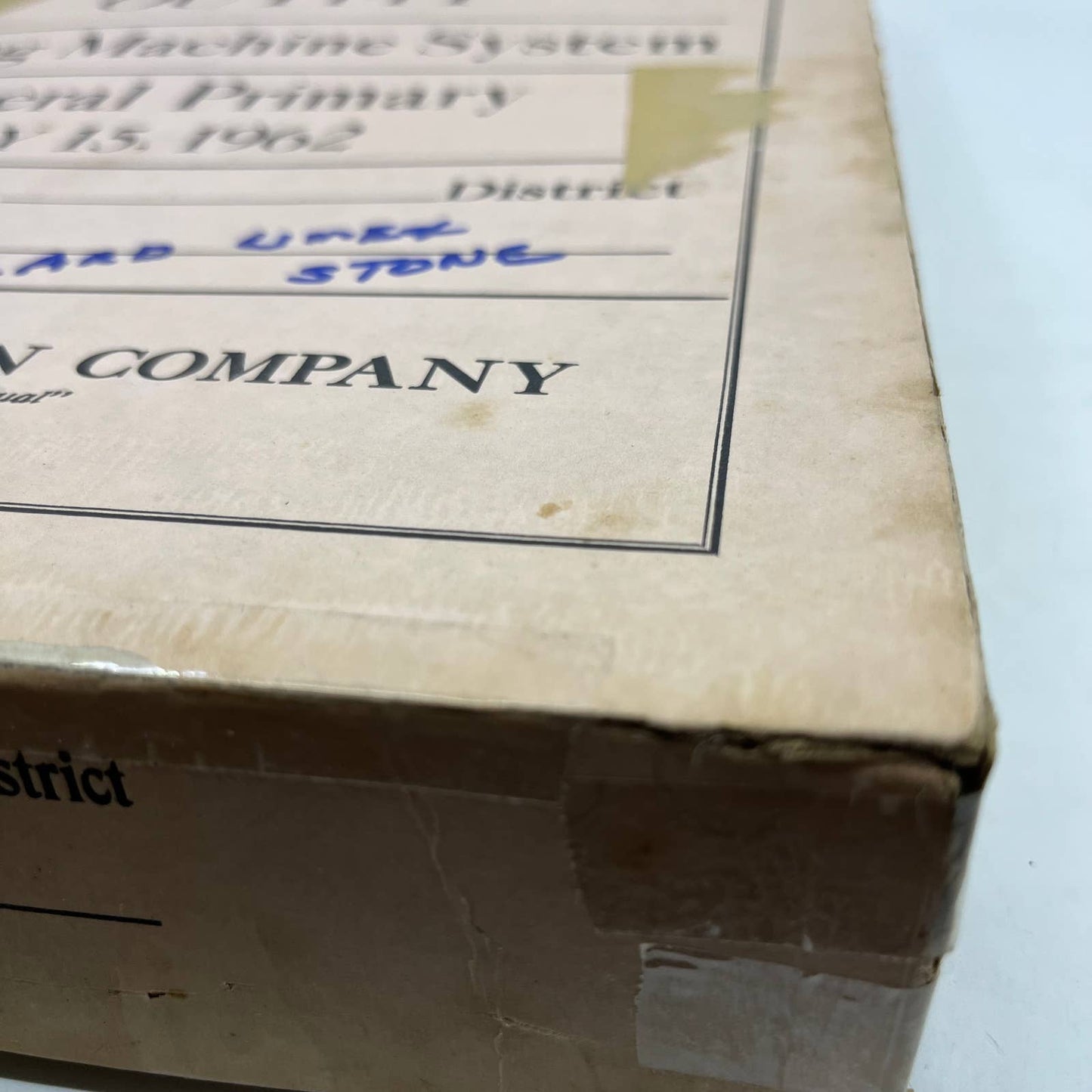 1962 Johnson Election Outfit Voting Machine System General Primary Box TI6