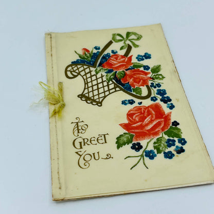 Antique 1910s Folding Greeting Card The Milton Series London Woolstone Bros C1