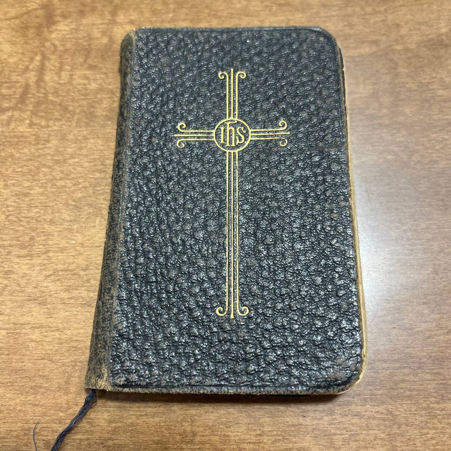 1909 IHS Leather Catholic’s Pocket Manual All Seeing Eye Winterberg NY TG6