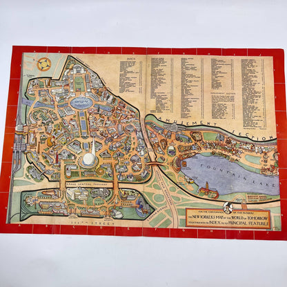 1940 New York World's Fair Ford Exposition Pamphlet & Fold Out Map FL5