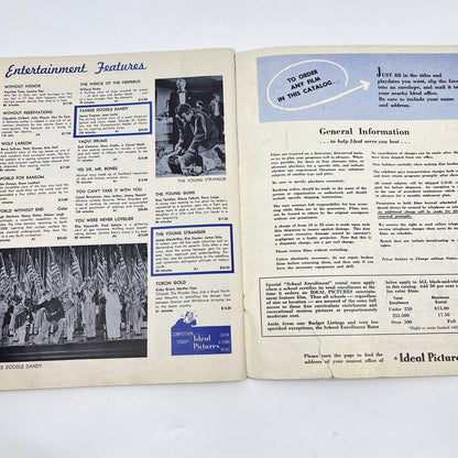 1960 IDEAL PICTURES 16MM Movie Rental and Loan Film Library Catalog TE2