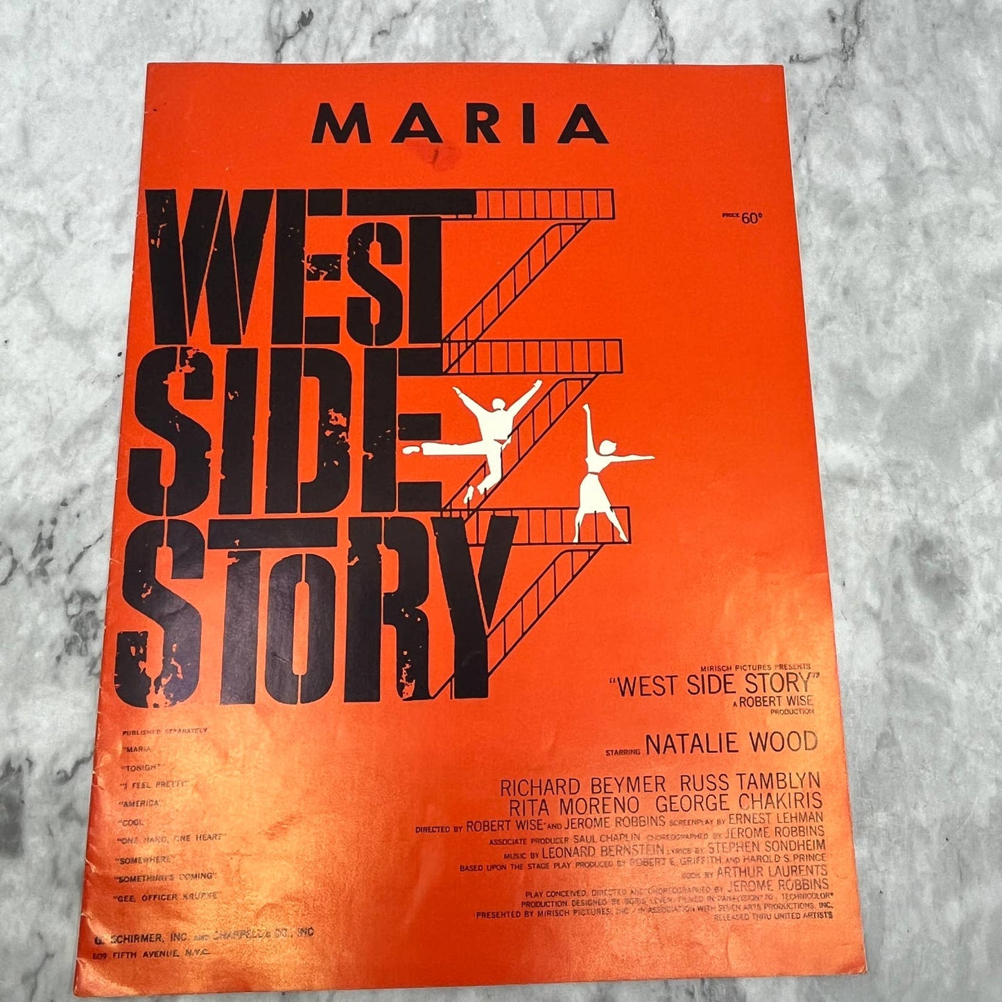 West Side Story Maria Natalie Wood 1957 Sheet Music TK2-SM4