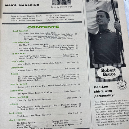 1959 April TRUE Man's Magazine World Famed Handguns D-day Hoax Fishing TJ3