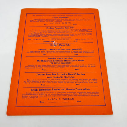 1949 Antonio Zordan's Piano Accordion Junior Method Treble Clef Edition V43-1