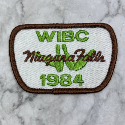 Vintage Embroidered Bowling Patch WIBC Niagara Falls 1984 SE7