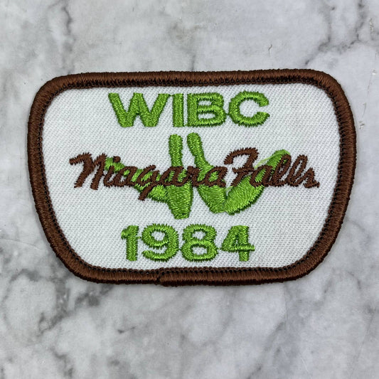 Vintage Embroidered Bowling Patch WIBC Niagara Falls 1984 SE7