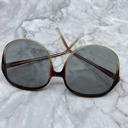 1960's 70's Carmel Ombré Over Sized Sunglasses Italy 5.5” TA9