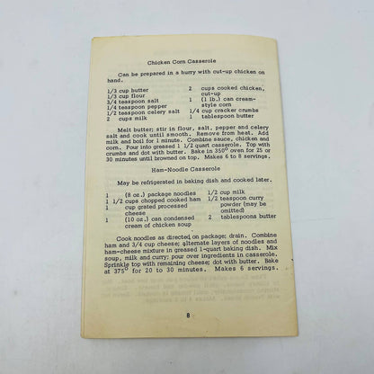 1930s DO-AHEAD MEALS Recipe Cooking Booklet University of Nebraska C11