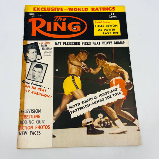 1956 Aug - The Ring Boxing Magazine Floyd Patterson Hurricane Moore Fullmer TA5