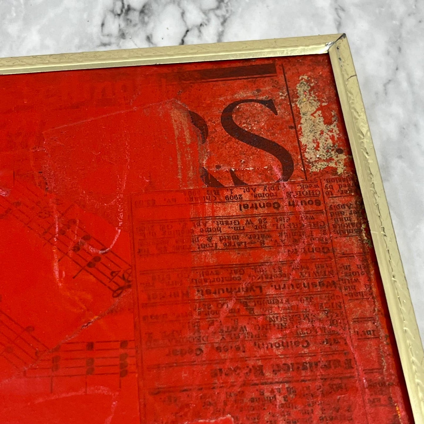 Original Framed Mixed Media Abstract Art Painting 8x10 “South Central” With COA
