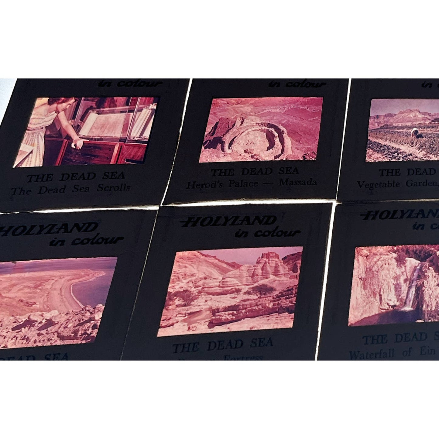 1960s Israel Holy Land in Color The Dead Sea Set of 6 2x2 Slides TK2-S2-13