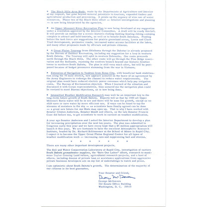 Senator George McGovern Reports Newsletter July 1967 Original B16