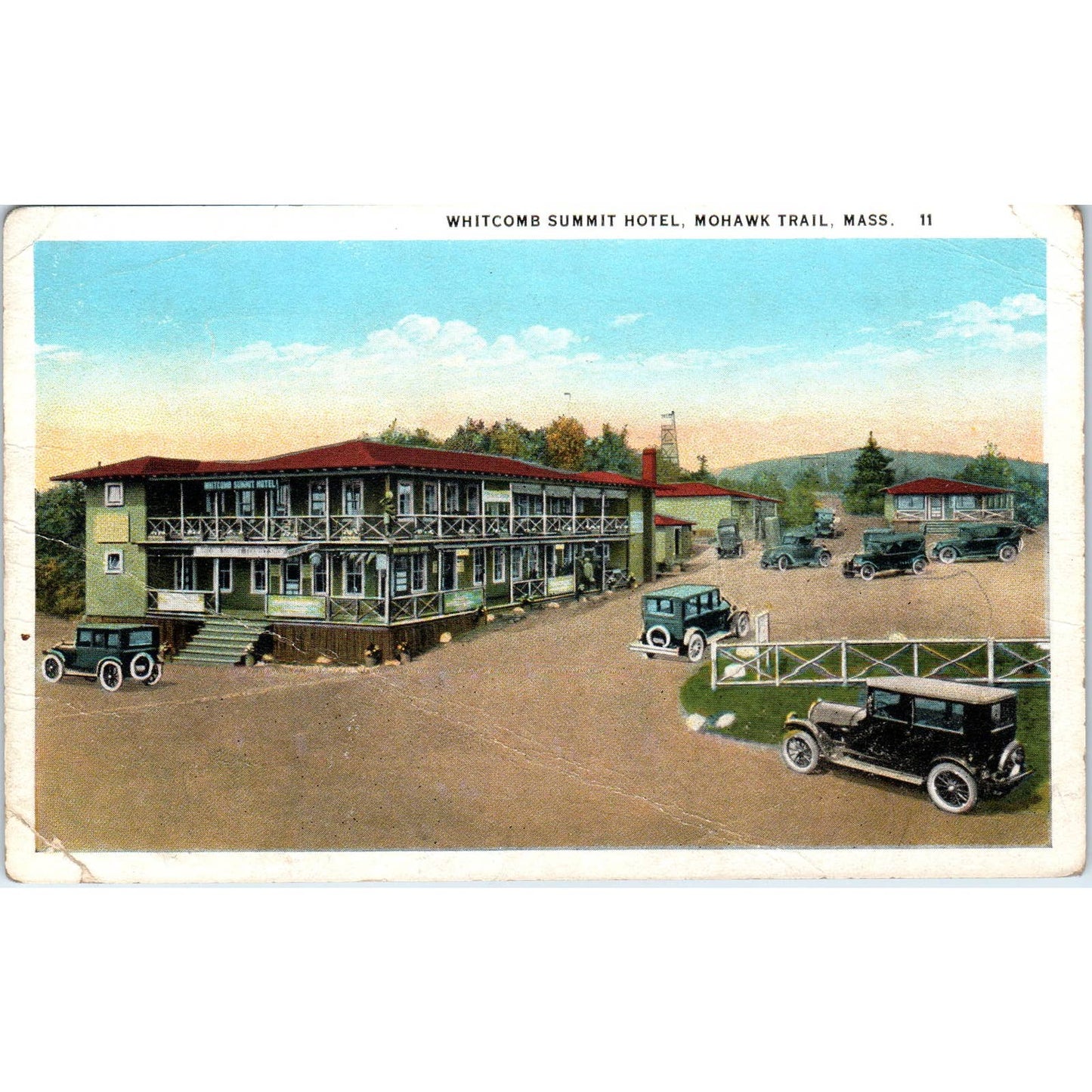 Whitcomb Summit Hotel Mohawk Trail Shelburne Falls MA 1920s - Postcard TJ9-P1