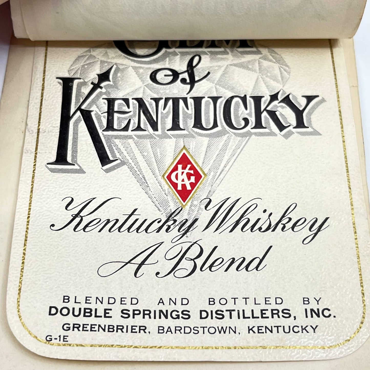 Gem of Kentucky Whiskey Label Set of 9 Double Springs Distillers Bardstown KY